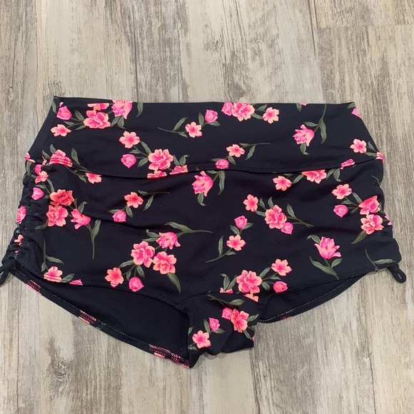 PINK Sport Ditsy Floral Two Piece Criss Cross Bikini Swimsuit Shorts Small - Picture 7 of 12